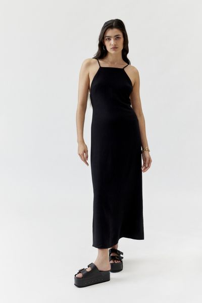 Urban Renewal Remnants Slub Linen Open-Back Midi Dress