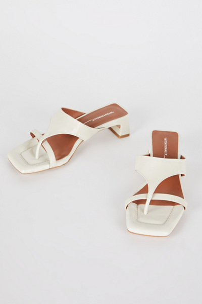 Intentionally Blank Flume Heeled Sandal In Cream, Women's At Urban Outfitters