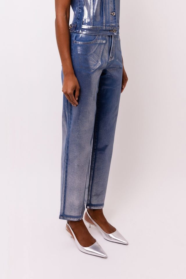 Amy Lynn Metallic Denim Pant #3
