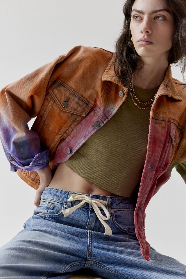 Urban Renewal Remade Rainbow Dye Denim Jacket | Urban Outfitters