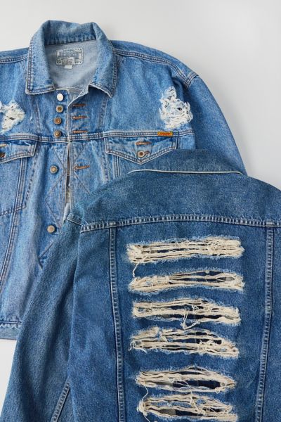 Urban Renewal Remade Destroyed Denim Jacket