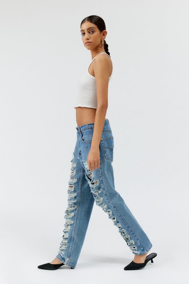 Jean en Denim Détruit Refait Urban Renewal #4