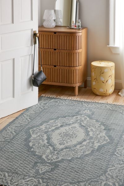 Urban Outfitters Allura Brushed Rug In Pine At  In Gray