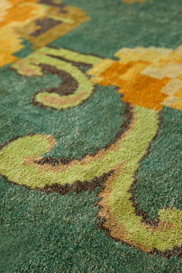 Vivian Floral Digital Printed Chenille Rug #3