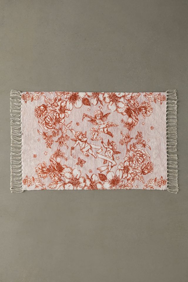 Cherub Toile Printed Rug #1
