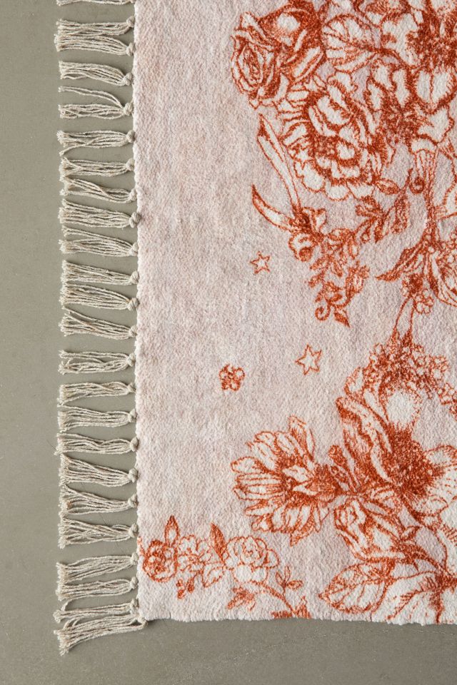 Cherub Toile Printed Rug #3