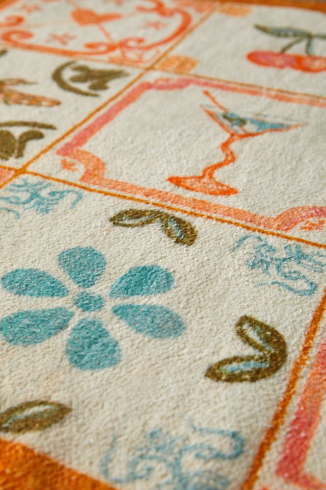 Mariana Tile Digital Printed Chenille Rug Urban Outfitters