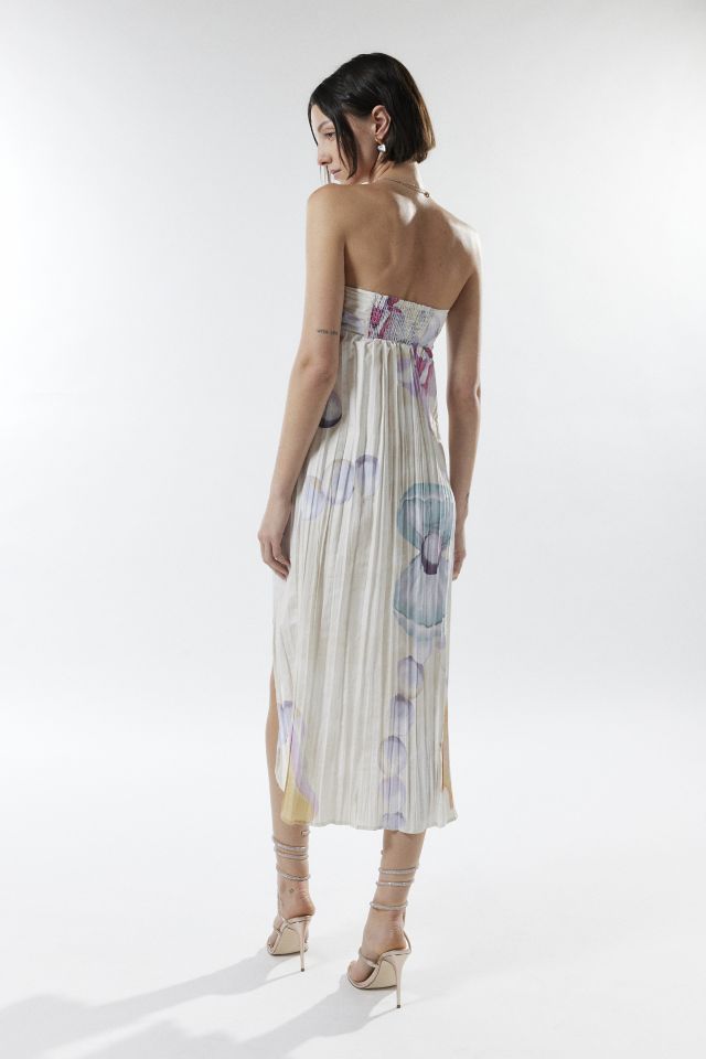 Silence + Noise Kai Bandeau Strapless Midi Dress #3