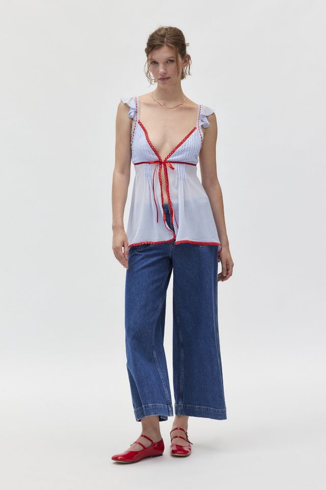 Kimchi Blue Too Cute Flyaway Babydoll Top | Urban Outfitters