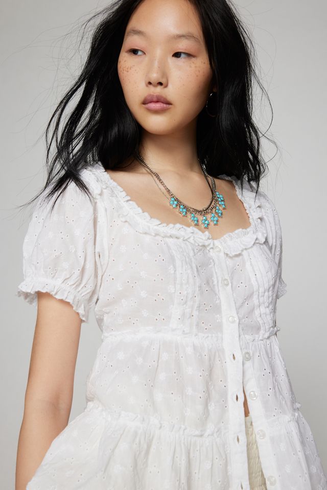 Eyelet Trim Babydoll