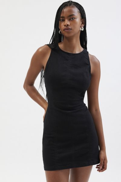 Silence + Noise Lilith Denim Cutout Shift Dress