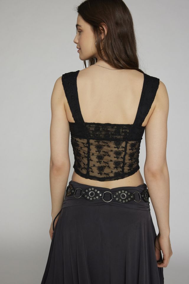 Kimchi Blue Stacia Embroidered Mesh Tank Top #2