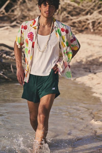 New Balance Sport Essentials 5" Running Short In Bright Green, Men's At Urban Outfitters