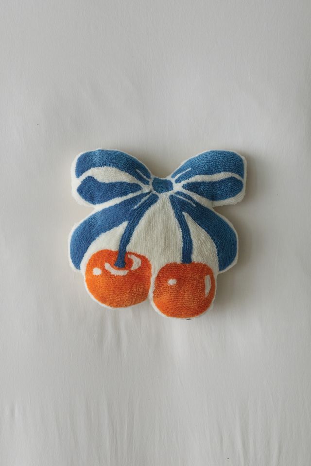 Cherry Bow Tufted Throw Pillow #1