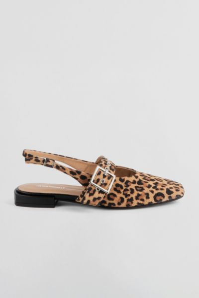 INTENTIONALLY BLANK PEARL SLINGBACK BALLET FLAT IN LEOPARD, WOMEN'S AT URBAN OUTFITTERS 