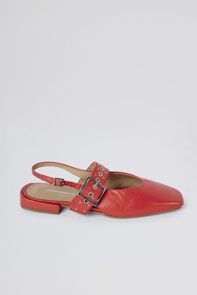 INTENTIONALLY BLANK PEARL SLINGBACK BALLET FLAT IN CHERRY, WOMEN'S AT URBAN OUTFITTERS 