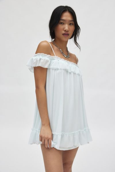 Kimchi Blue Stella Off-The-Shoulder Babydoll Mini Dress