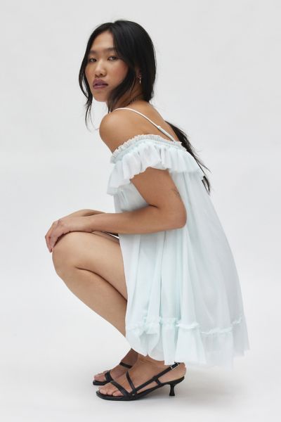 Kimchi Blue Stella Off-The-Shoulder Babydoll Mini Dress