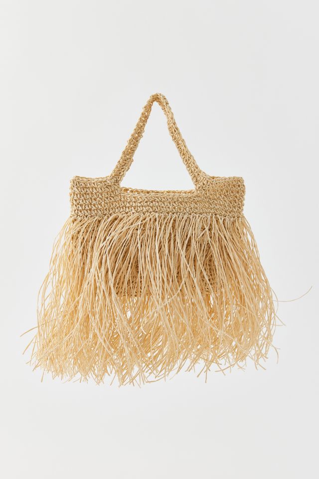 Kimchi Blue Fringe Raffia Mini Bag #1