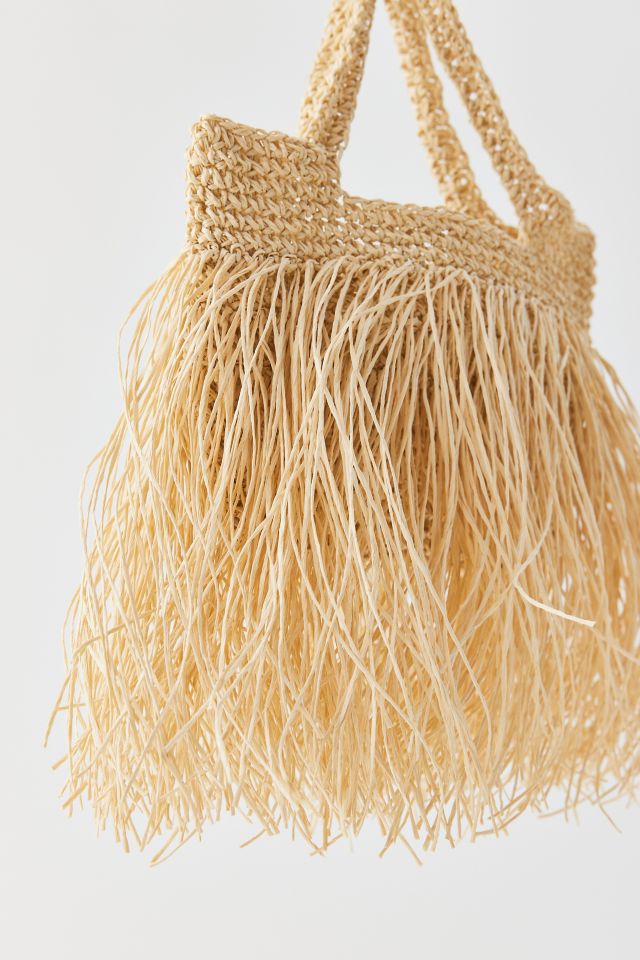 Kimchi Blue Fringe Raffia Mini Bag #2