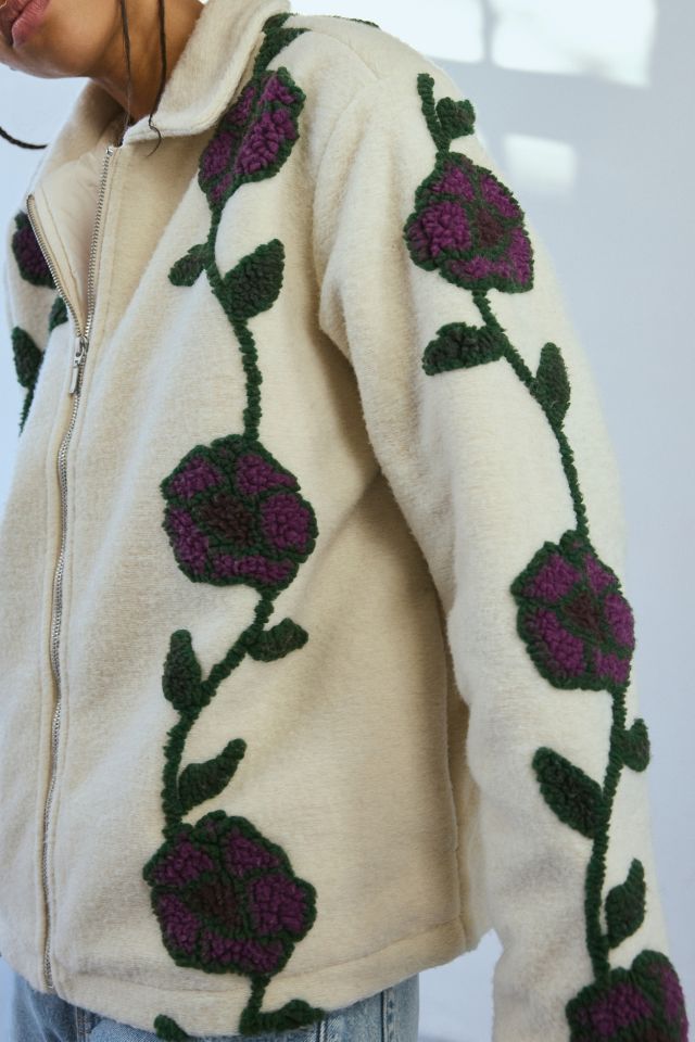 OBEY Fields Floral Jacquard Fleece Jacket #1