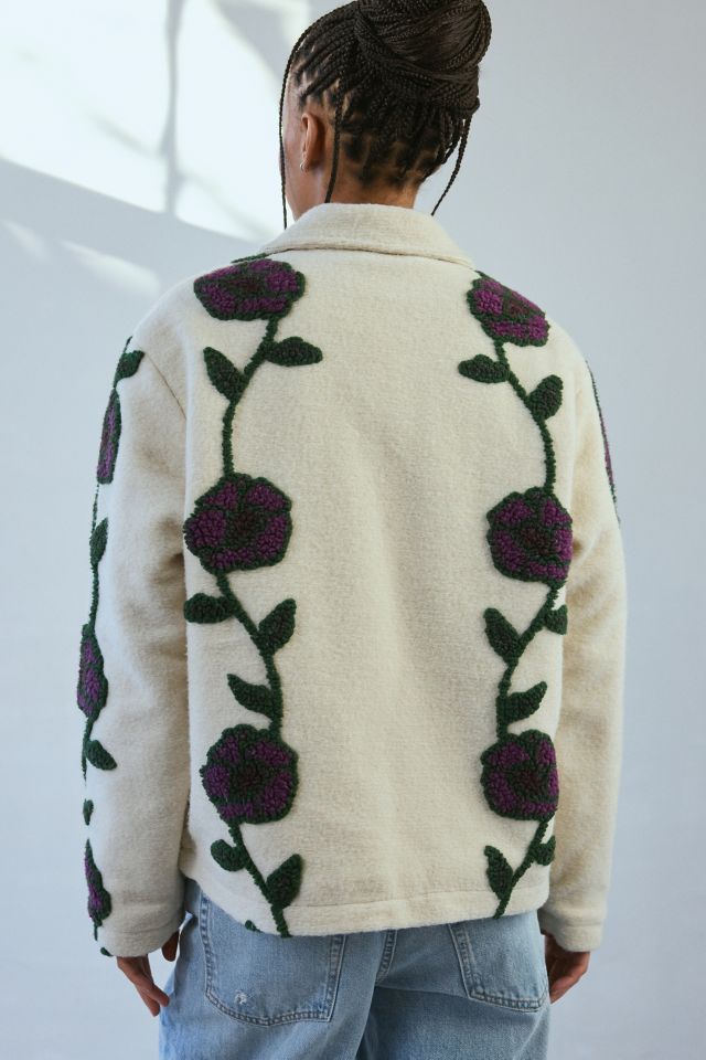 OBEY Fields Floral Jacquard Fleece Jacket #3