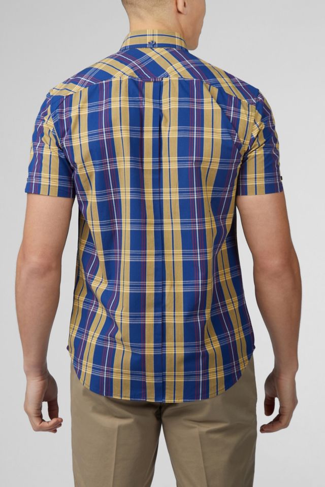 【BAON】[unisex] Beamgero check over short-sleeved shirt BAON (バオン) - [男女兼用]ビームジェロチェックオーバー半袖