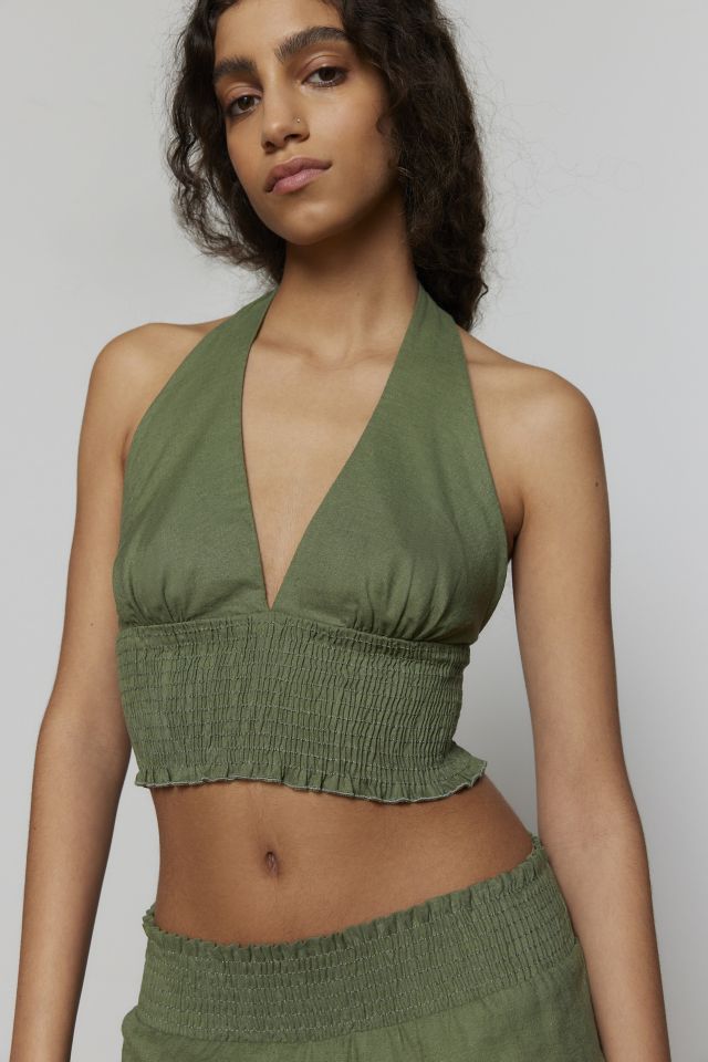 Urban Renewal Linen Wrap Halter Top