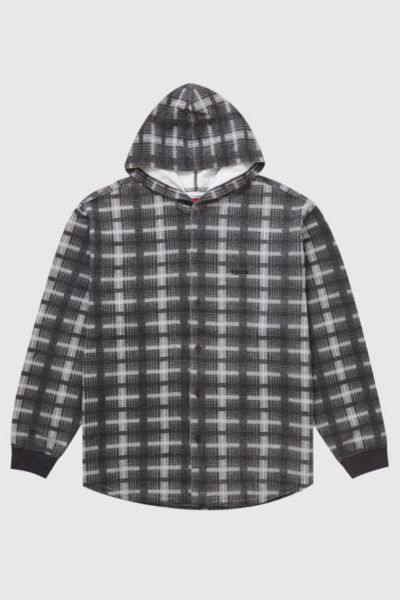 Supreme Hooded Plaid Knit Shirt | Urban Outfitters