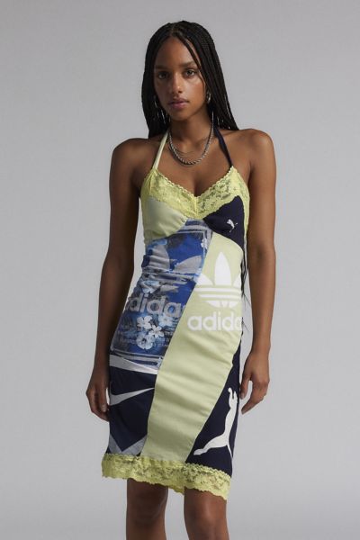 Urban Renewal Remade Sporty Pieced Halter Mini Dress