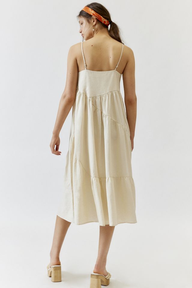 Urban Renewal Made In LA EcoVero™️ Linen Seamed Midi Dress #3