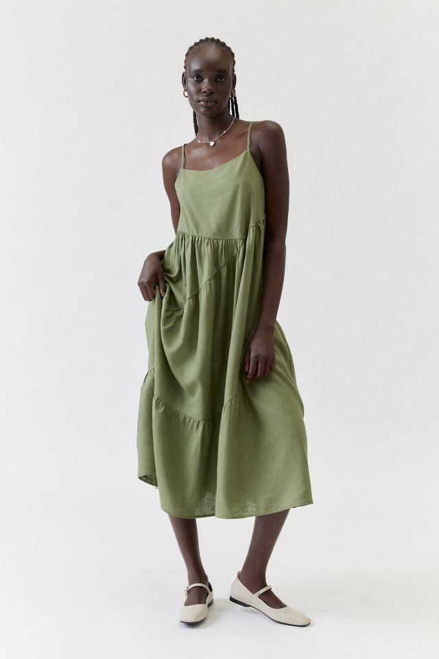 Urban Renewal Made In LA EcoVero™️ Linen Seamed Midi Dress | Urban ...