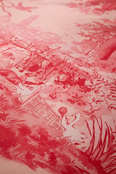Goose Toile Breezy Cotton Percale Duvet Cover