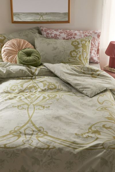 Elsie Breezy Cotton Percale Duvet Cover | Urban Outfitters