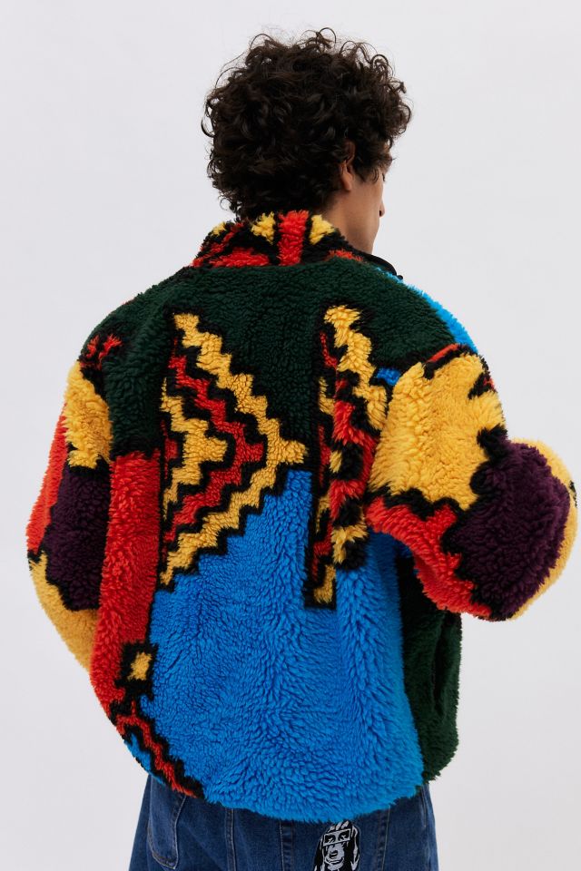 OBEY Rug Pattern Fleece Full Zip Jacket #1