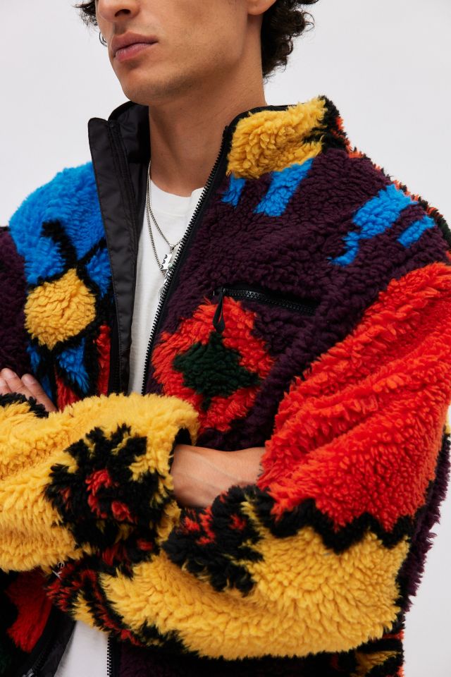 OBEY Rug Pattern Fleece Full Zip Jacket #3