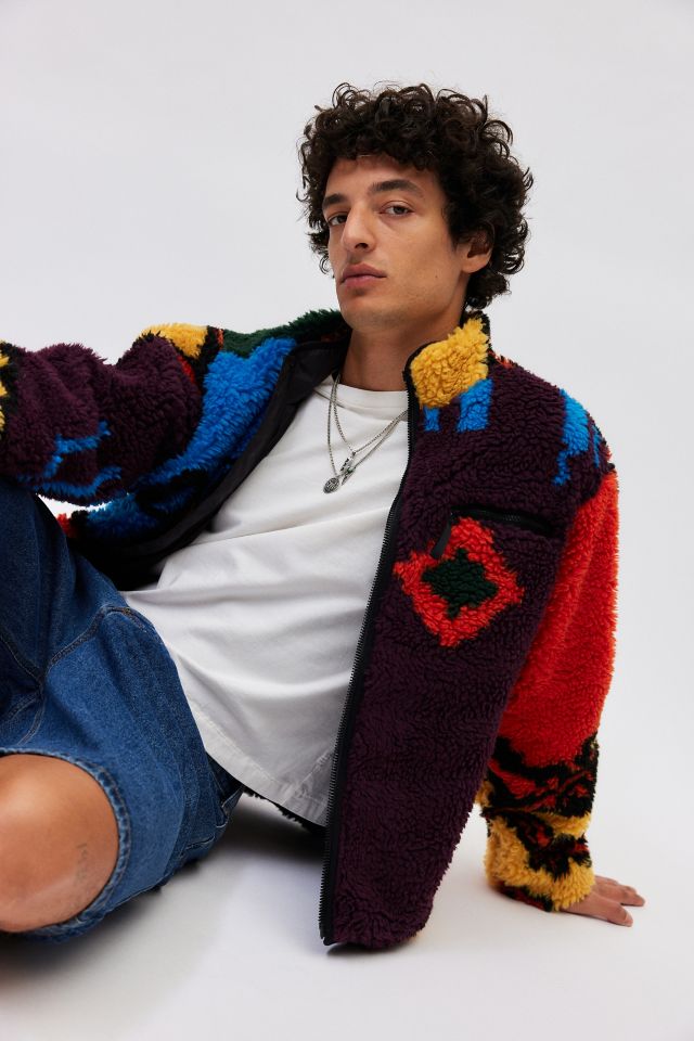 OBEY Rug Pattern Fleece Full Zip Jacket #4