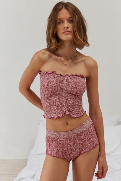 Shop Out From Under Hello Sunshine Seamless Marled Knit Tube Top In Pink, Women's At Urban Outfitters