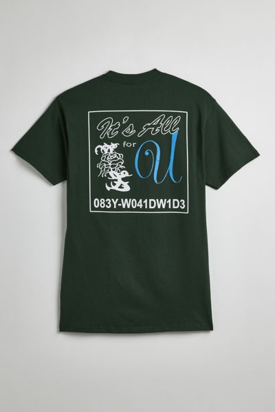 Obey It's All For U Tee In Green, Men's At Urban Outfitters In Green