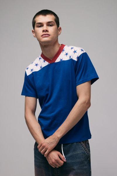 Bdg Star Spangled Jersey Tee In Assorted, Men's At Urban Outfitters In Blue