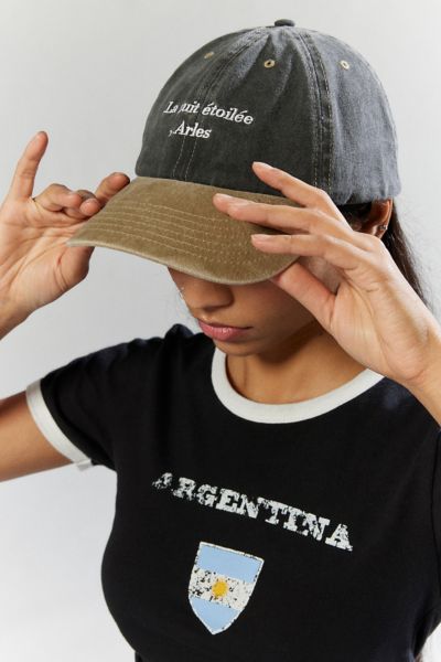 Shop Urban Outfitters Sur Le Toit Monde Dad Baseball Hat In Washed Black, Women's At