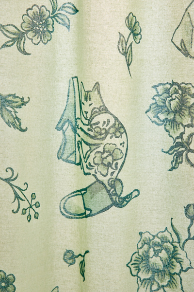 Delft Cat Shower Curtain