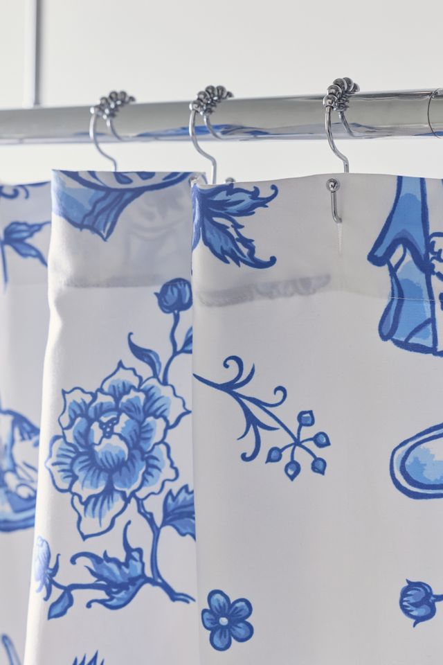 Delft Cat Shower Curtain #2