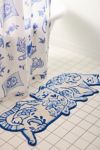 Delft Cat Shaped Tufted Bath Mat