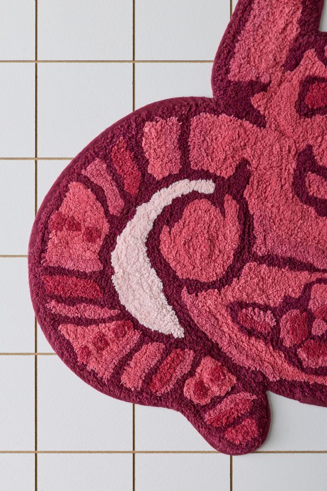Delft Cat Shaped Tufted Bath Mat #3