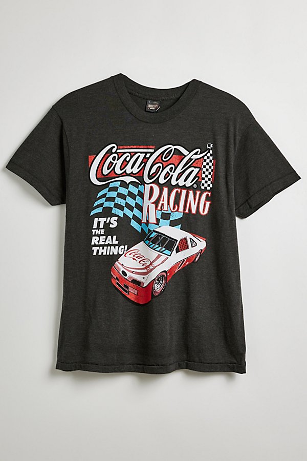 Shop Urban Outfitters Coca Cola Racing Flag Tee In Black, Men's At