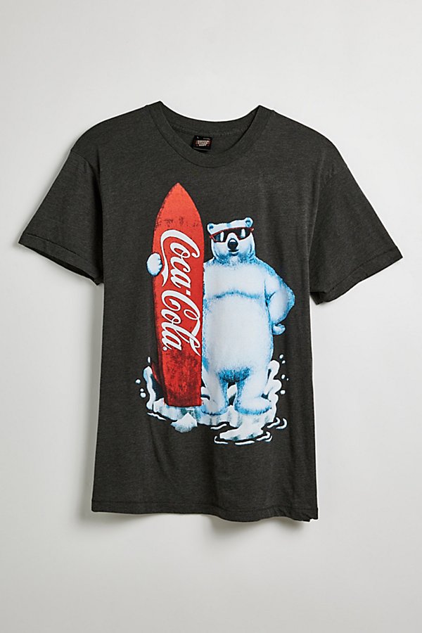 Shop Urban Outfitters Coca Cola Polar Bear Surf Tee In Black, Men's At
