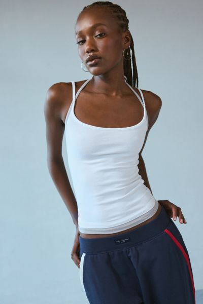 Out From Under Cotton Compression Layered Cami In Ivory, Women's At Urban Outfitters In Ivory