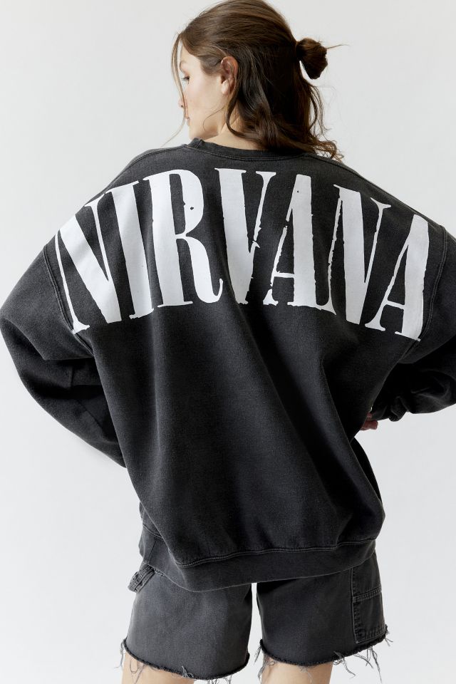Nirvana Helix Smile Oversized Crew Neck Sweatshirt #1