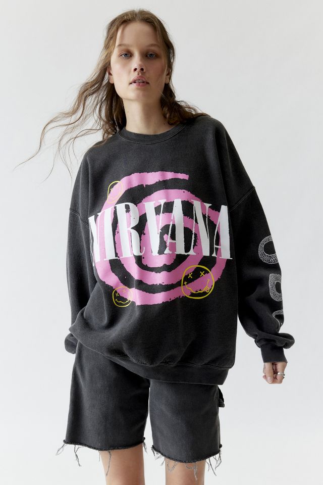 Nirvana Helix Smile Oversized Crew Neck Sweatshirt #3